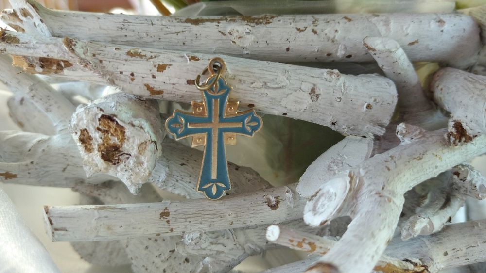 Krzyżyk prawosławny niebieski