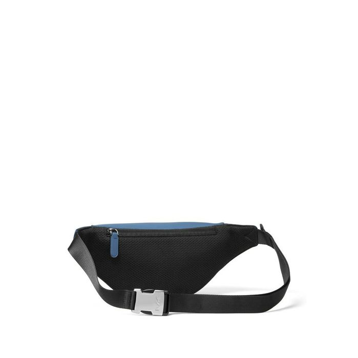 Сумка на пояс (бананка) с натуральной кожи Michael Kors Varick Blue