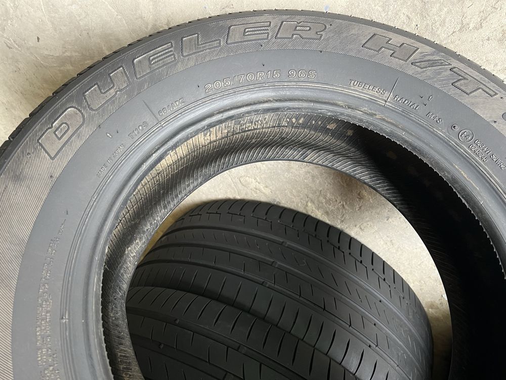 Bridgestone пара 205/70R15 лето шины резина