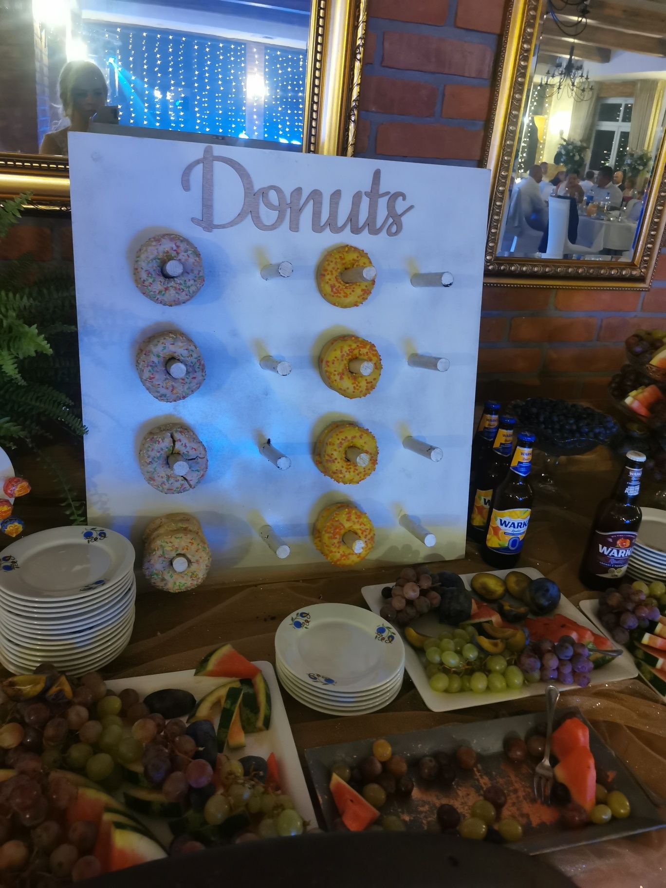 Tablica na plan stołów, tablica na donuts, stojak na lizaki