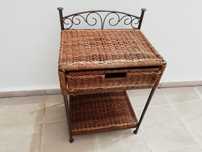 MESA CABECEIRA,quarto,sala, escritório,Peça em latão,corda e verga.