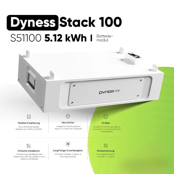 Аккумулятор на 20,48 кВт для высоковольтного инвертора Dyness STACK100