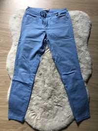 Spodnie damskie jeans River Island denim xs 34 niebieskie przed kostkę