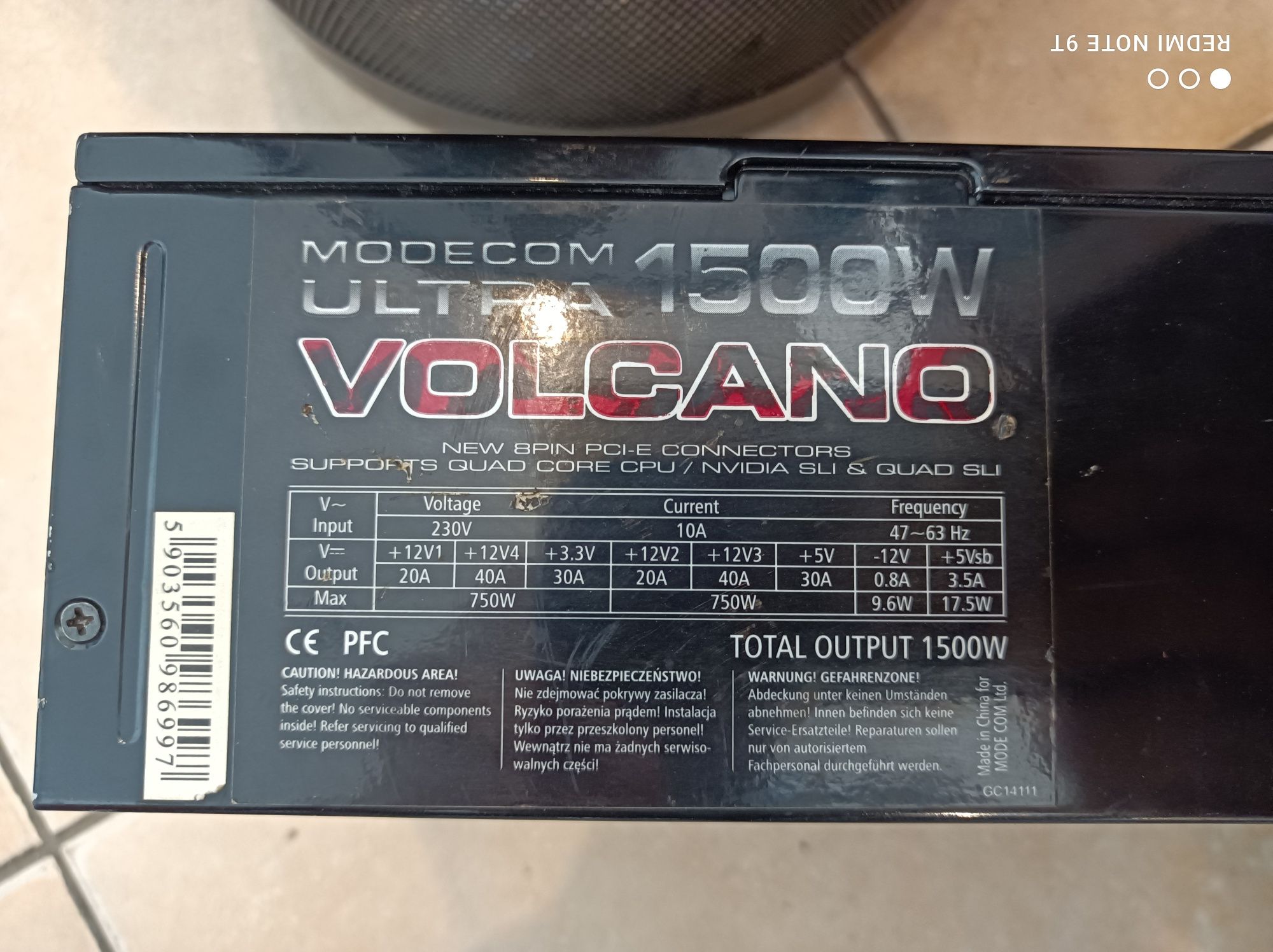 Zasilacz komputerowy MODECOM 1500W.