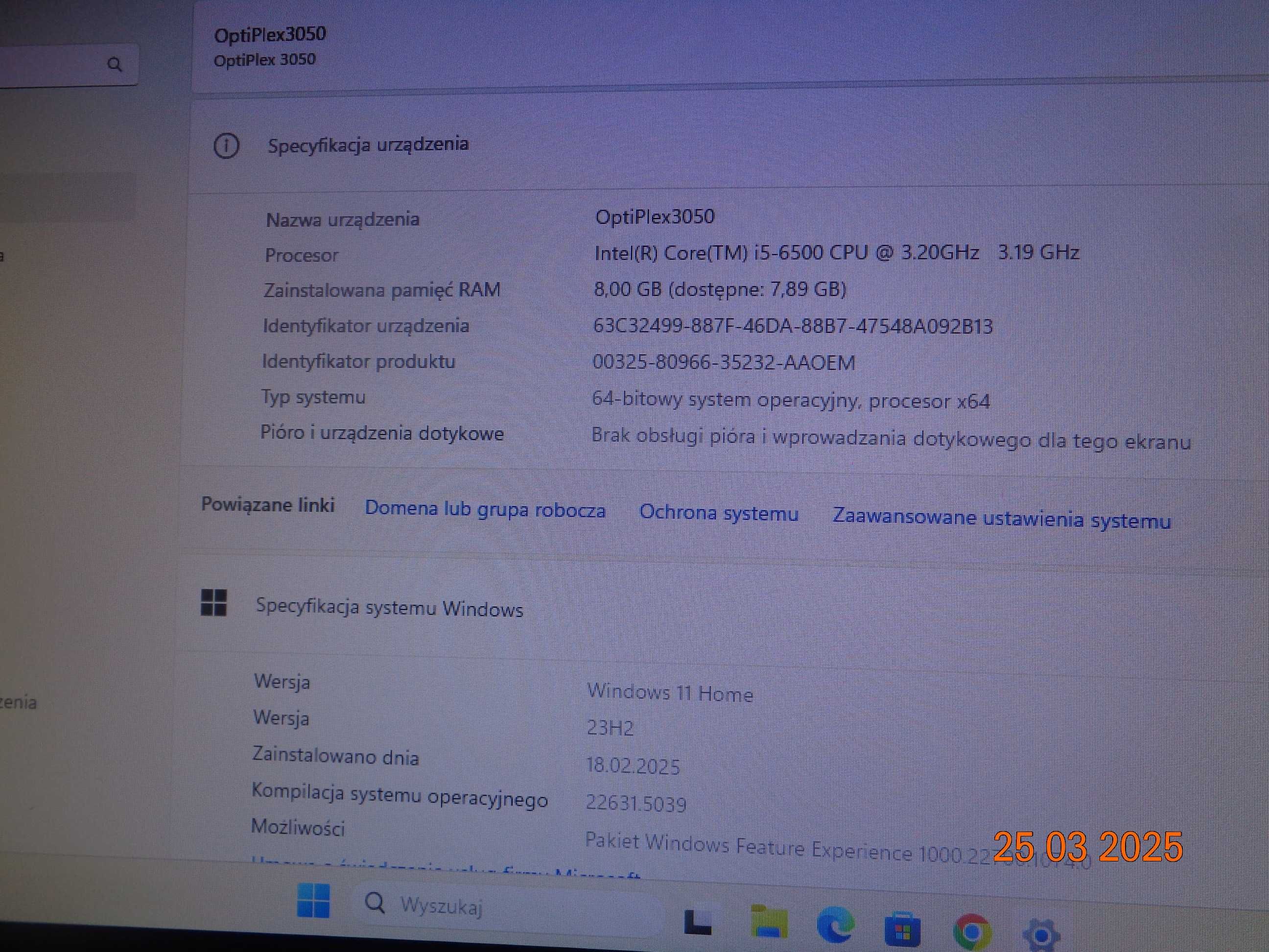 Komputer Intel i5-6500 / 128GB SSD m2 + 1TB HDD / Windows 11