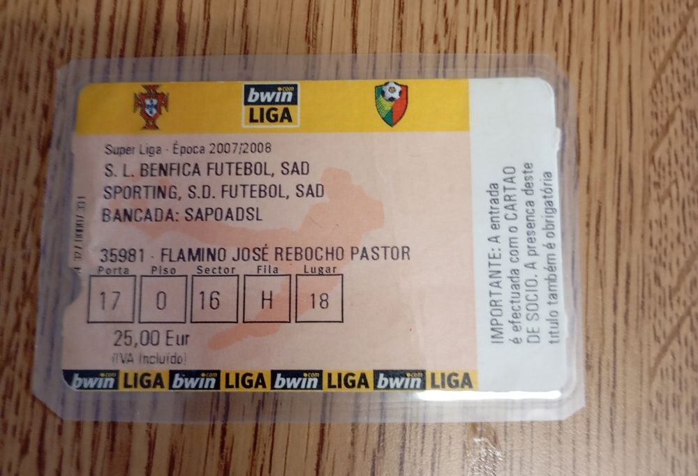 Vários bilhetes de futebol