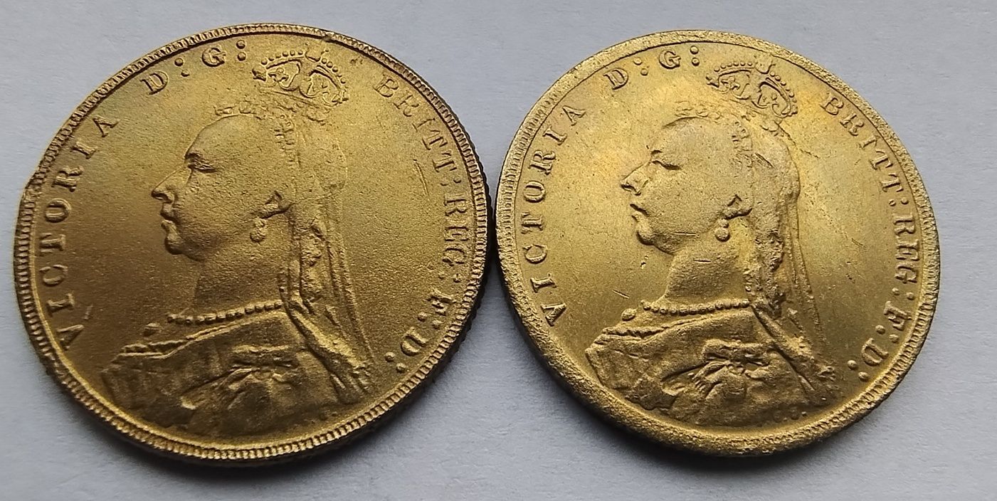 Moneta kolekcjonerska królowa Wiktoria 1887 suweren replika