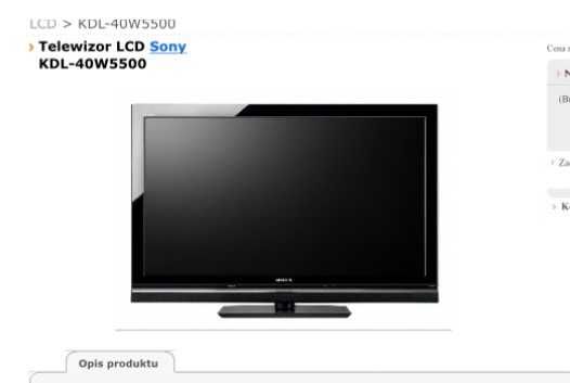 Sprzedam telewizor SONY 40 cali KDL 40W5501 w idealnym stanie