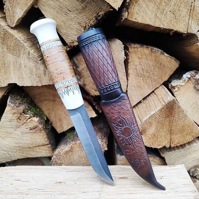 Нож финка "Пуукко", N690, авторская работа