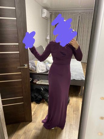 Платье в пол вернее фиолетовое длиное
