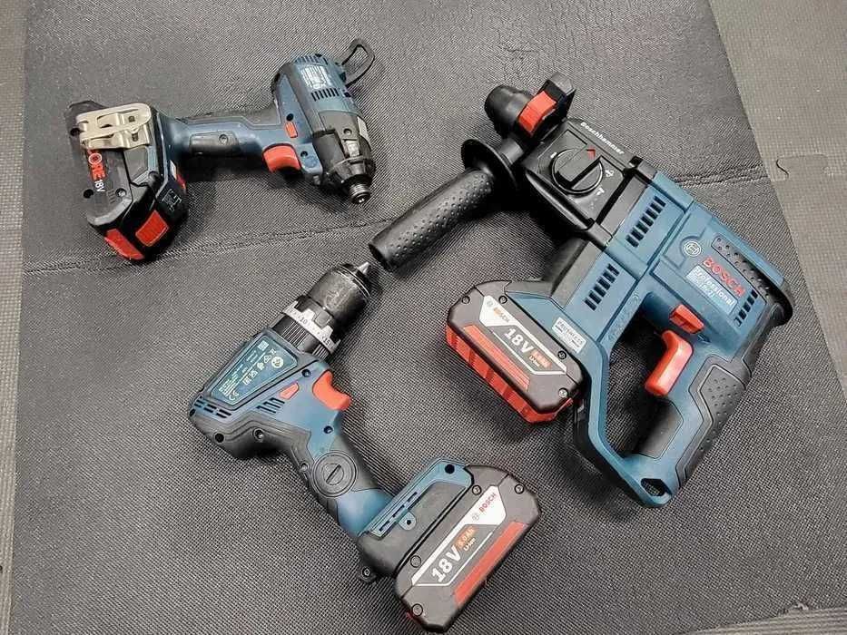Bosch Zakrętarka Wkrętarka Młotowiertarka Bosch Zestaw Jak Nowy!!