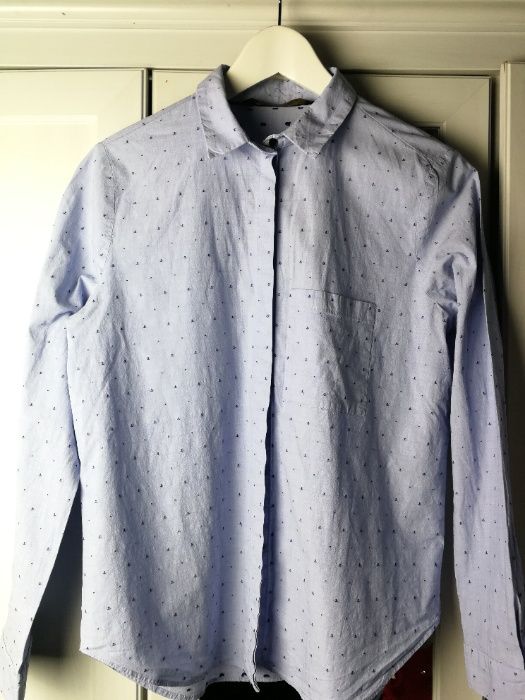 KOSZULA damska ZARA niebieska KOTWICE r. L / XL