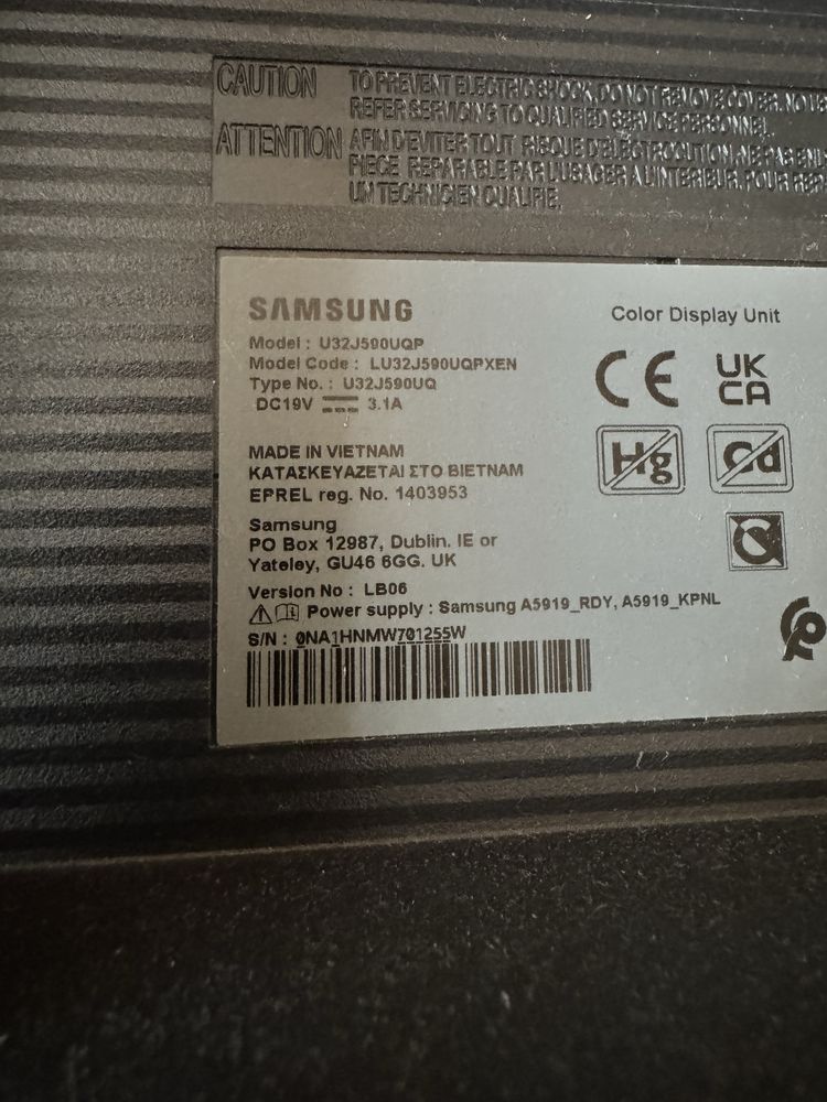 Monitor Samsung U32J590UQPX 32” 4K UHD IPS - JAK NOWY
