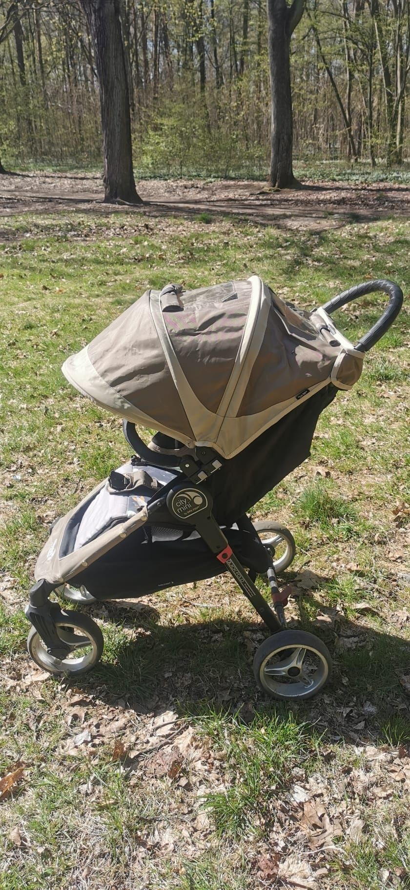 Wózek Baby jogger City Mini 4w + dodatki: podnóżek, wkładka,śpiworek,