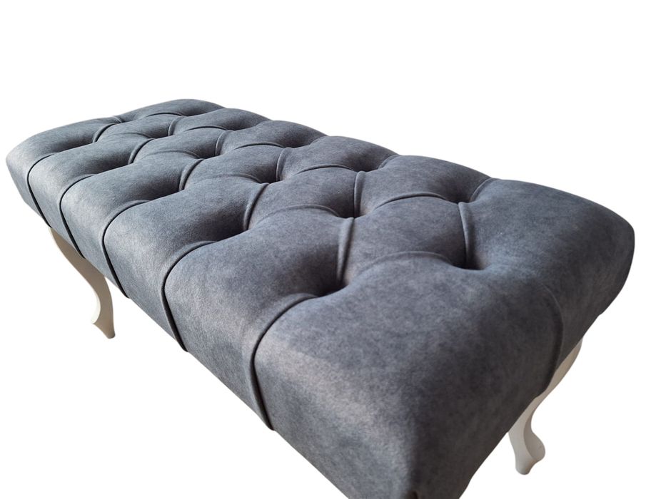 Ławka Chesterfield Pufa Glamour Ławeczka do przedpokoju podnóżek