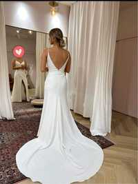 Suknia ślubna boho White Code Java minimalistyczna sukienka