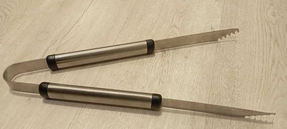 Pinça de barbecue churrasqueira em inox 40 cm