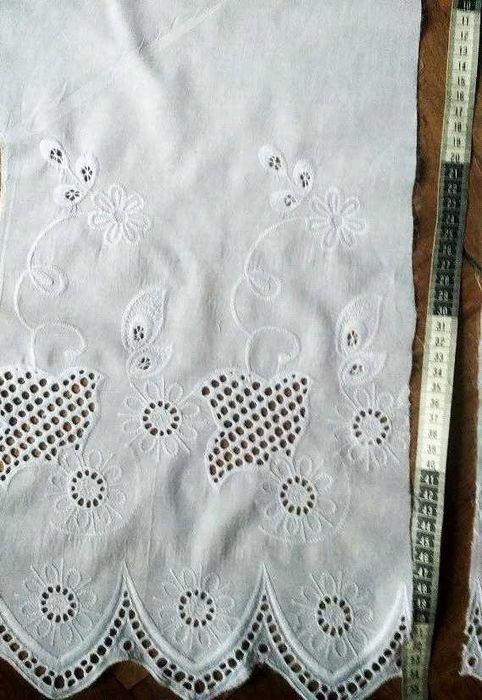 ткань хлопок белый с вышивкой ришелье 4 куска для детей, прочего