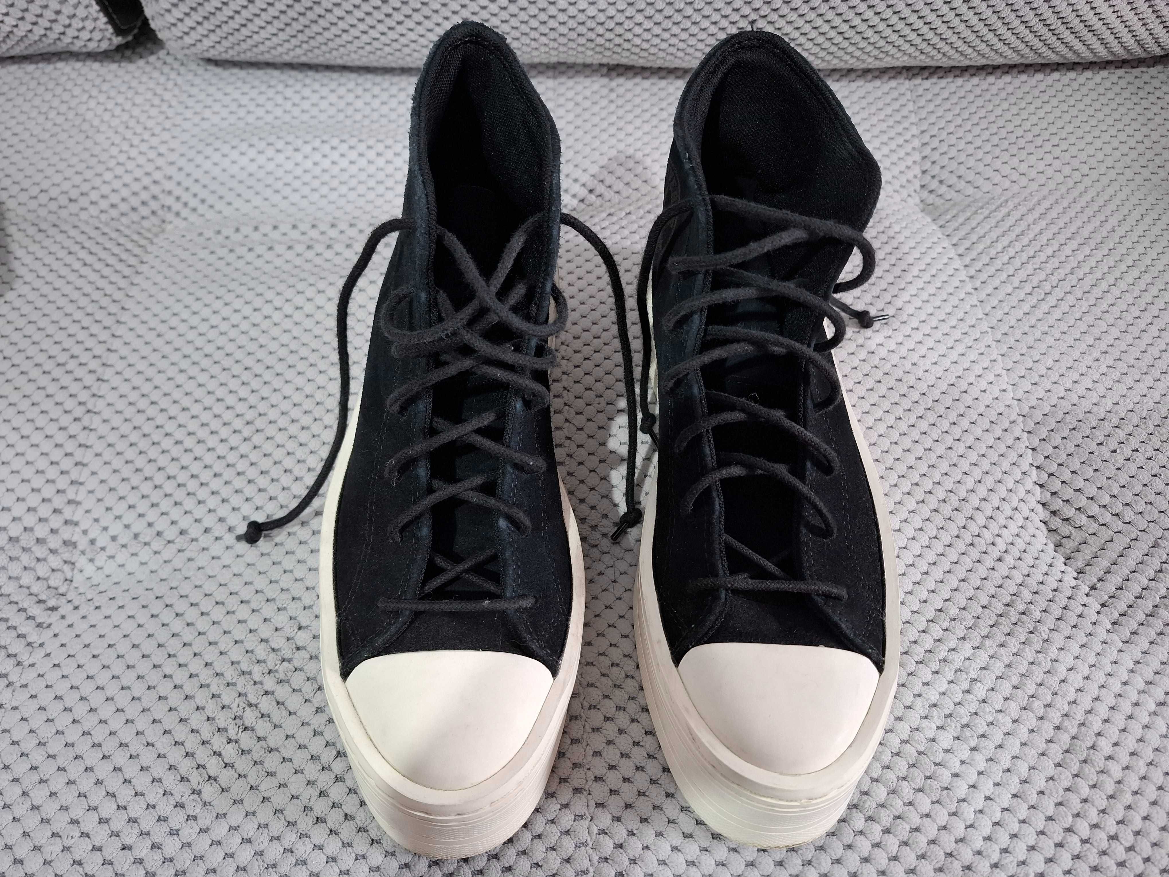Czarne skórzane trampki Converse rozm. 39,5