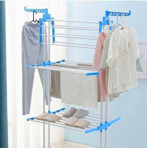 Składana suszarka na pranie, pionowa, na balkon, stojąca, XXL,