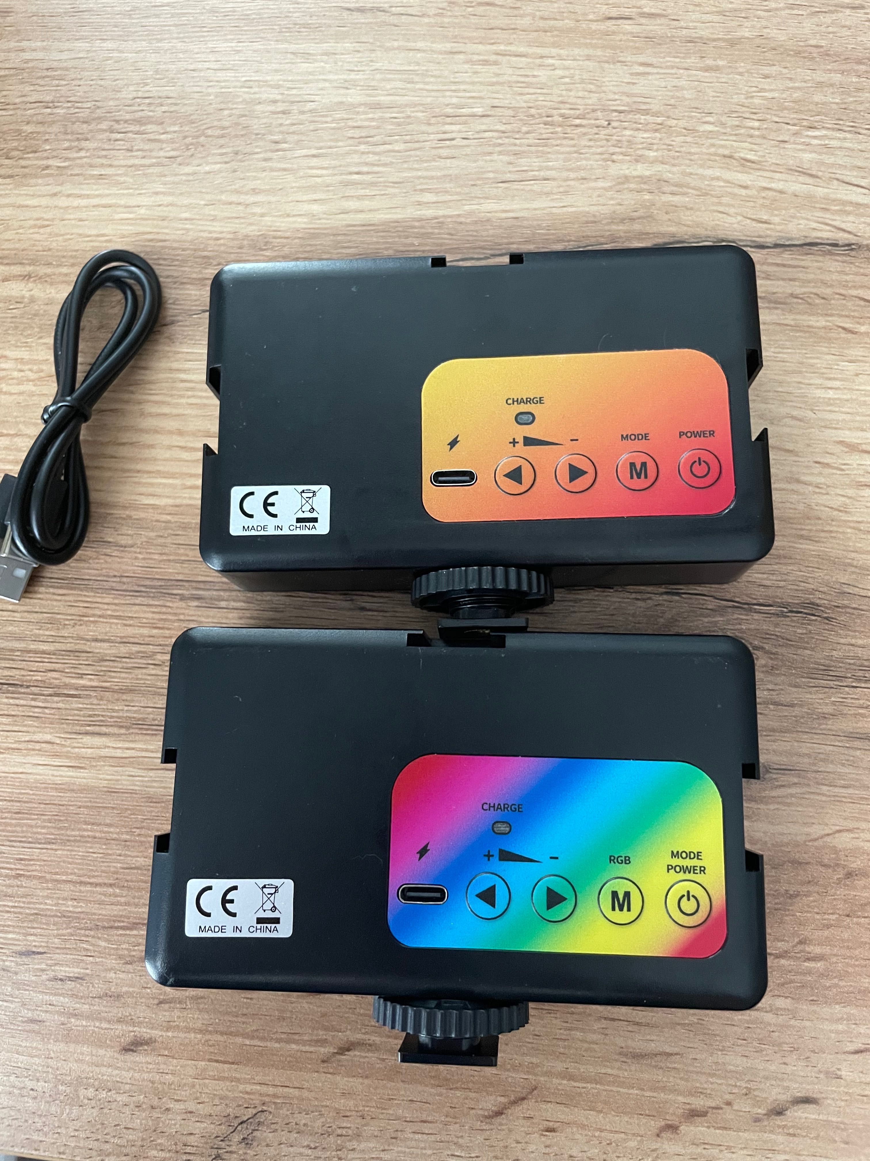 2x Lampy led kolorowa i neutralny, chłodny, ciepły odcień
