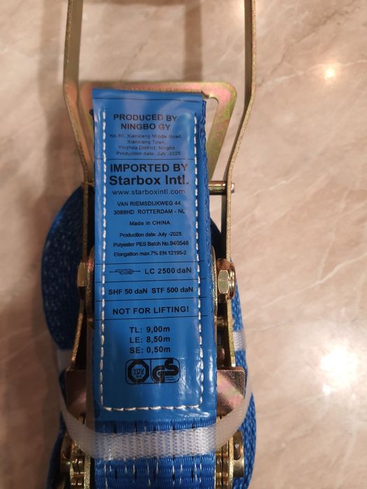 Стяжні 5 тонні ремені з великою трищіткою