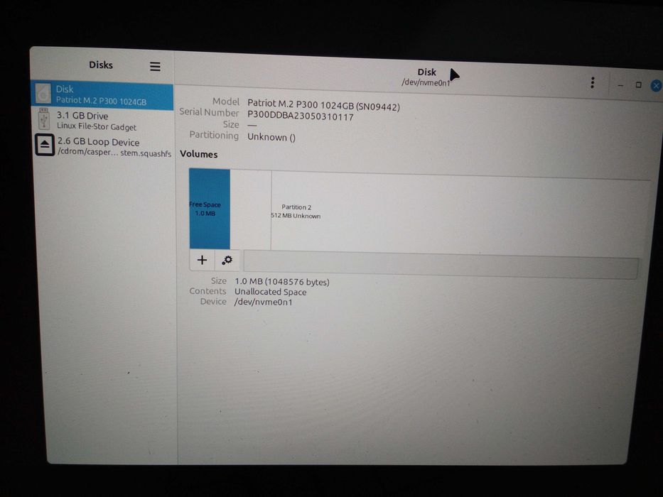 Dysk Nvme 1TB Patriot P300 Gen3 x4 M.2 2280 USZKODZONY