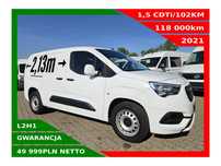 Opel Combo L2H1 *49999zł NETTO* 1.5CDTi/102KM  Klimatyzacja, Tempomat, Airbag kierowcy, Czujniki parkowania