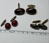 Серебряные запонки с яшмой