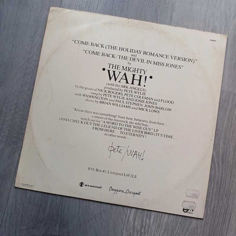 Mighty Wah! 12" Comeback Maxi-Single Pete Wylie