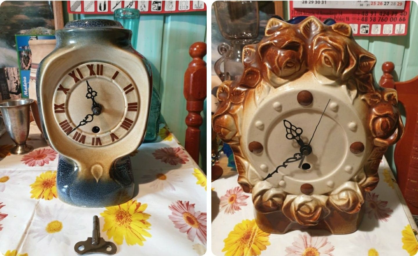 Zegar ceramiczny kominkowy Mirostowice Predom- Metron
