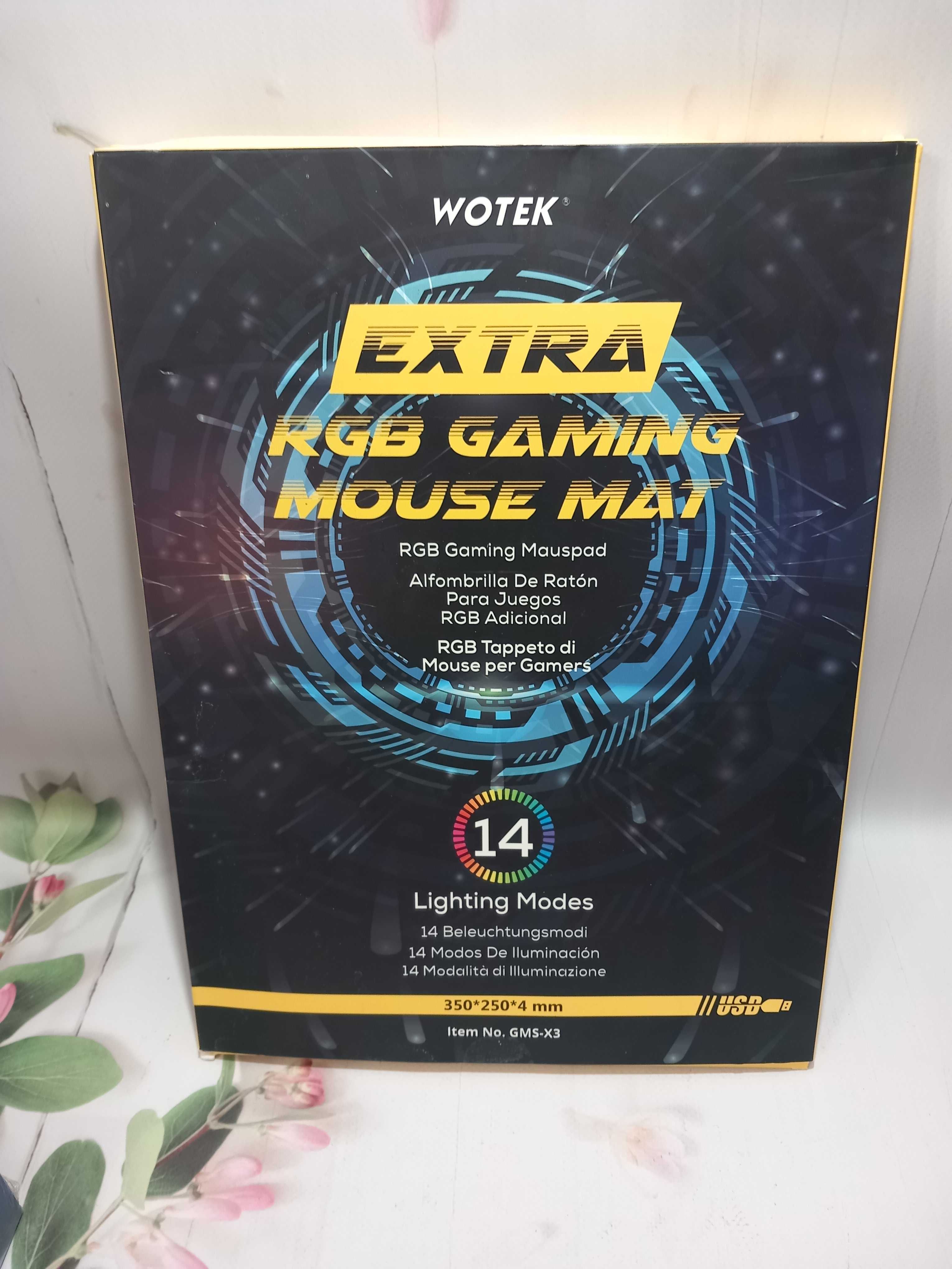 Gamingowa podkładka pod myszkę i klawiaturę dla graczy RGB LED