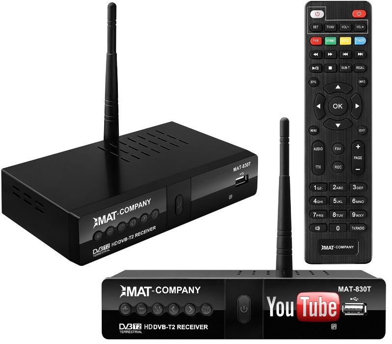 Dekoder Tuner TV naziemnej HD DVB-T DVB-T2 / WiFi