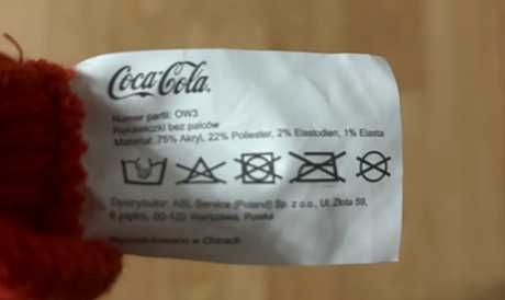 Rękawiczki Coca Cola -> 100% NOWE RĘKAWICZKI !