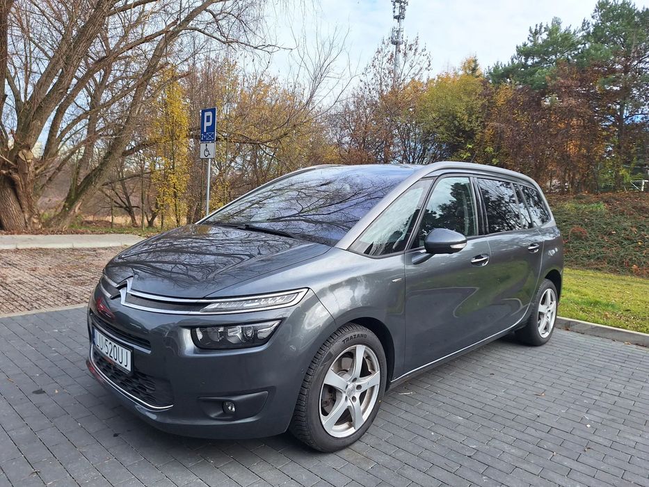 Citroën C4 Grand Picasso automat, bogato wyposażony wersja: Exclusive, 7 osobowy, pełen serwis