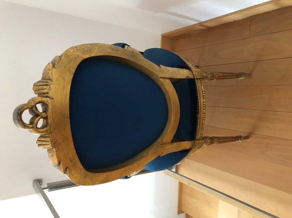 Cadeira antiga em talha dourada original