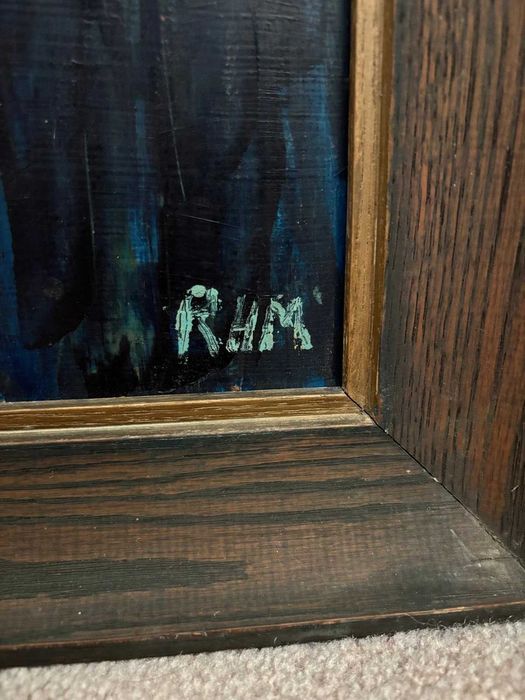 A minha pintura a óleo original assinada, "A Criança de Maria".