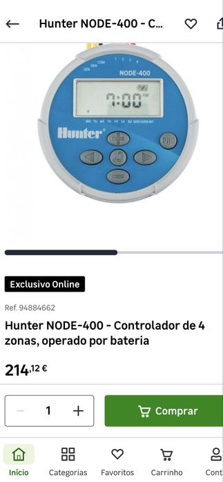 Programador de irrigação Hunter NODE-400