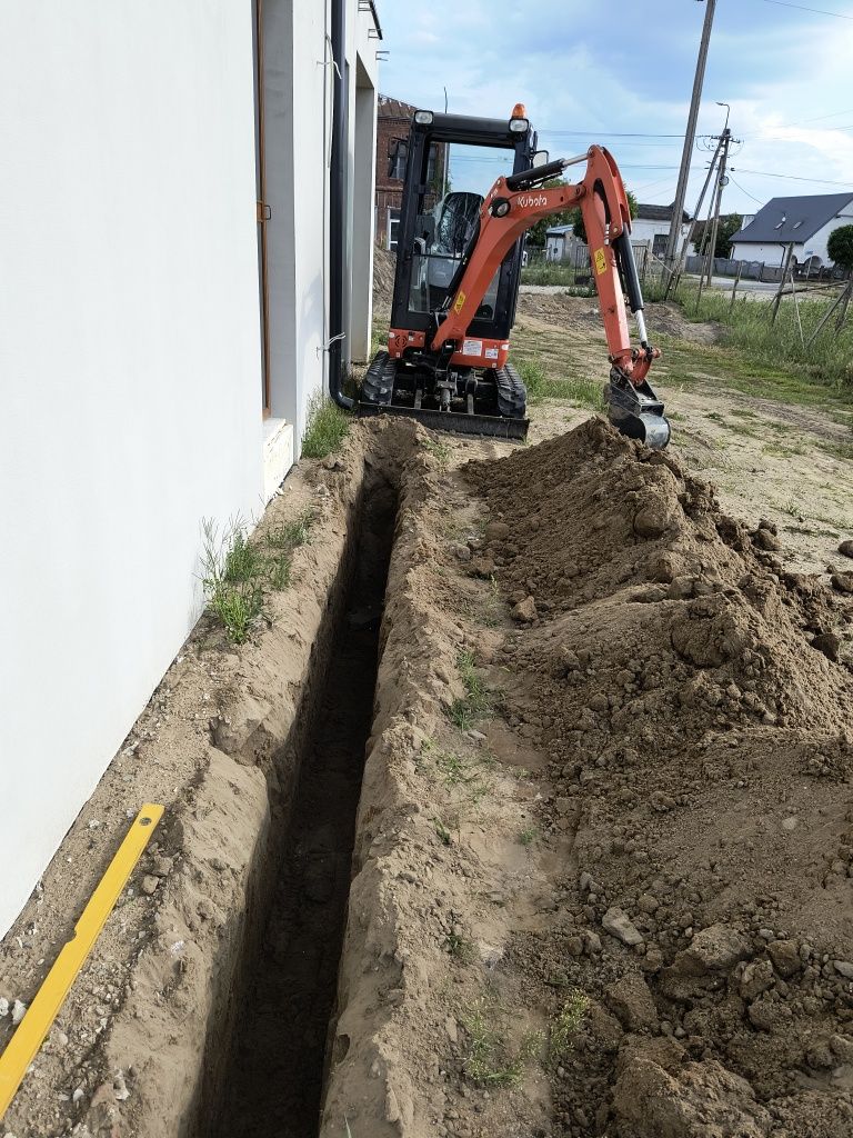 Usługi Minikoparką Kubota KX 18