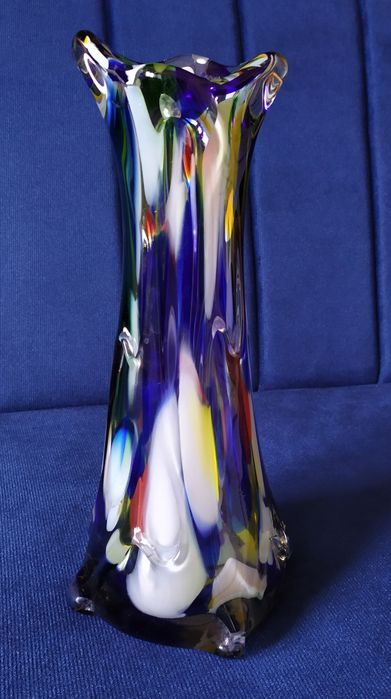 Wazon PRL sękacz niebieski