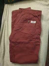 Spodnie chinos bordowe meskie Pierre Cardin 34L