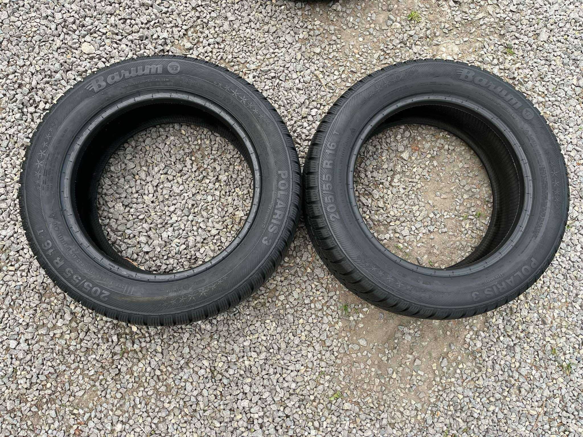 Opony 205/55R16 Barum Polaris 3 Zima 2sztuki 6,57mm bieżnika