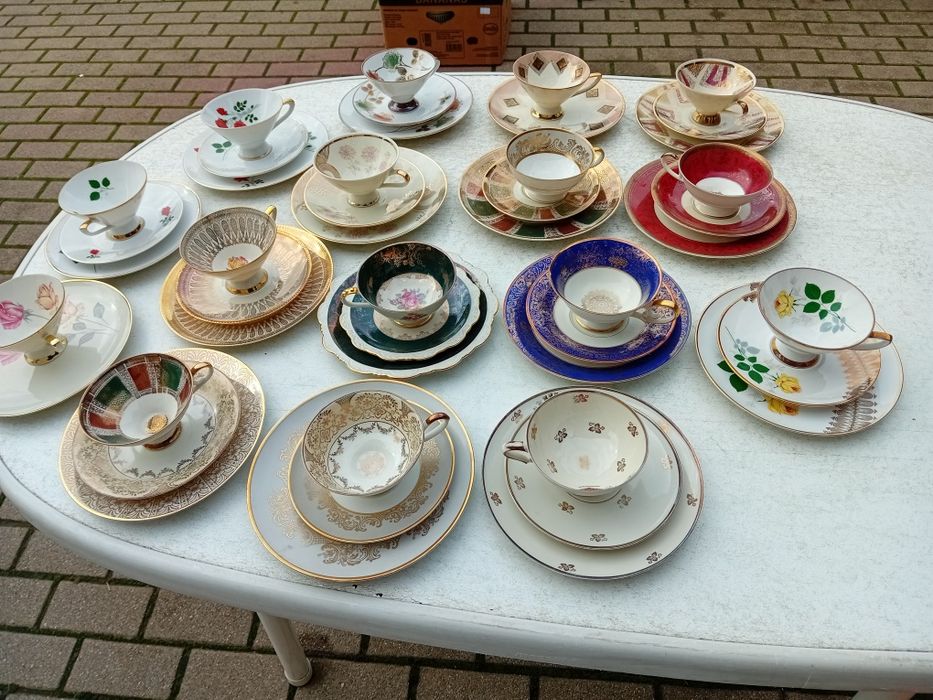 Porcelana trio filiżanka porcelanowa antyczna