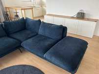 Sofa narożnik granatowy