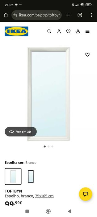 Espelho de parede IKEA branco