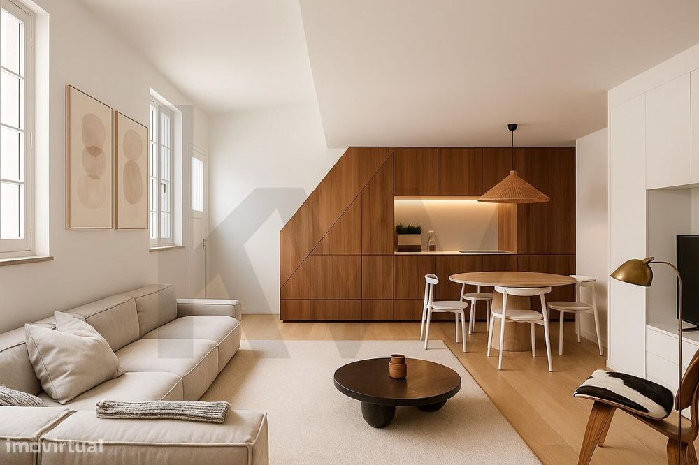 Vila Maia – T1 Mezzanine Contemporâneo no Coração de Lisboa, entre Tra
