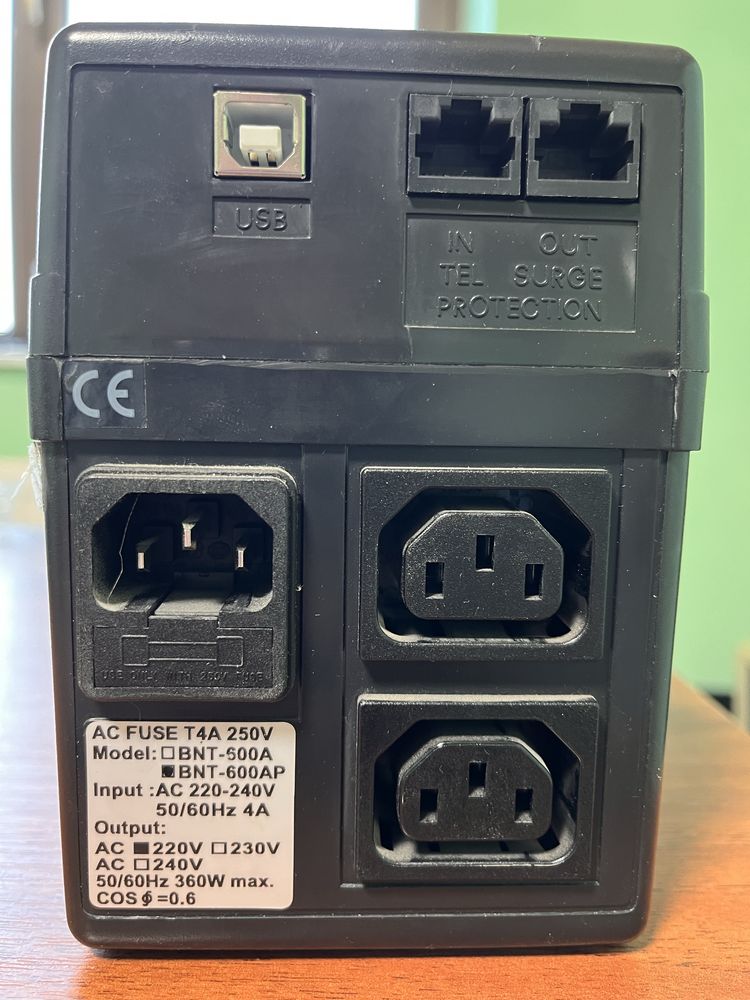 Безперебійний блок живлення Powercom BNT-600AP USB без акумуляторів