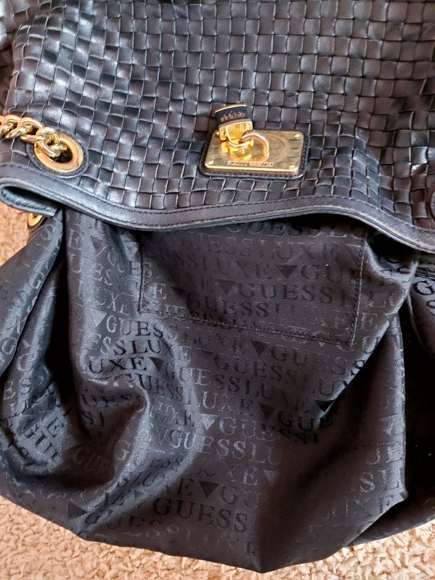 Torba Guess Lux skóra naturalna