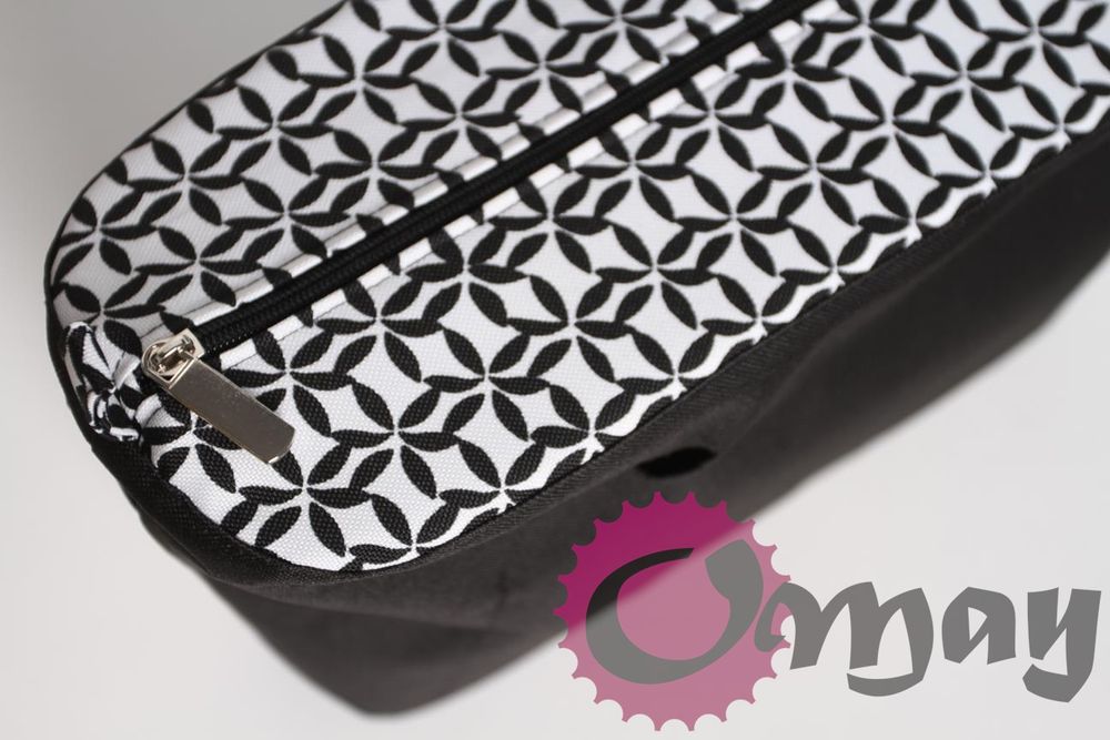 CZARNY organizer do OBAG STANDARD rastry 2 kieszenie OMAY