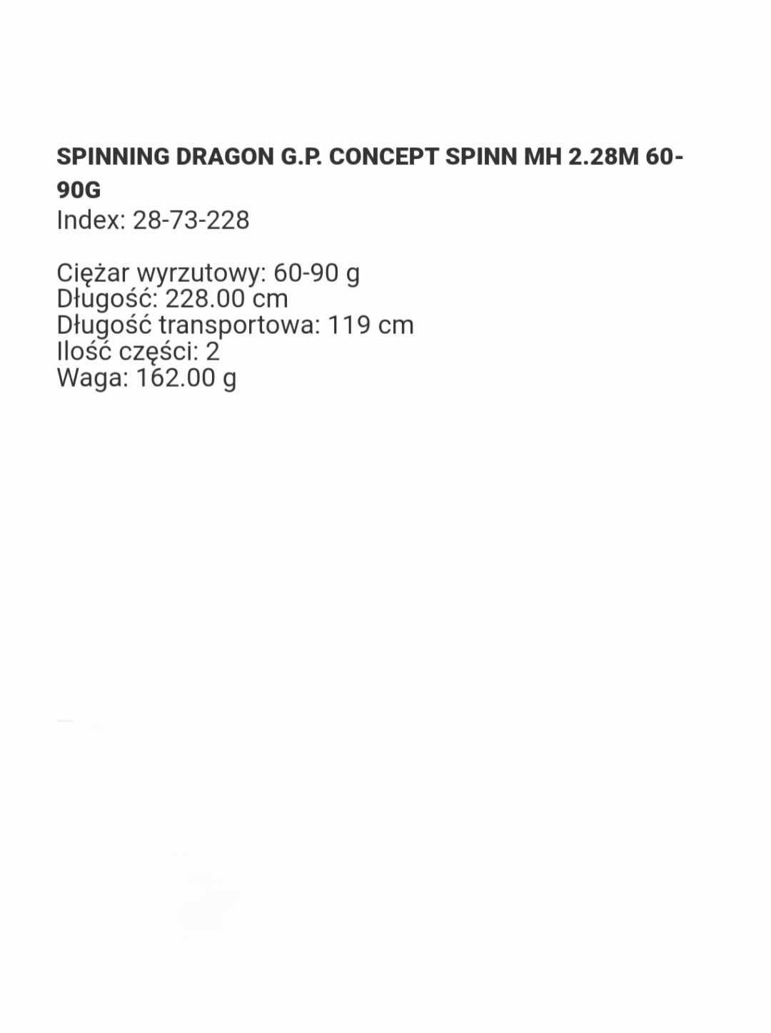 Dragon G.P. Concept spinn90H nie robinson, abu, proguide mistral jaxon